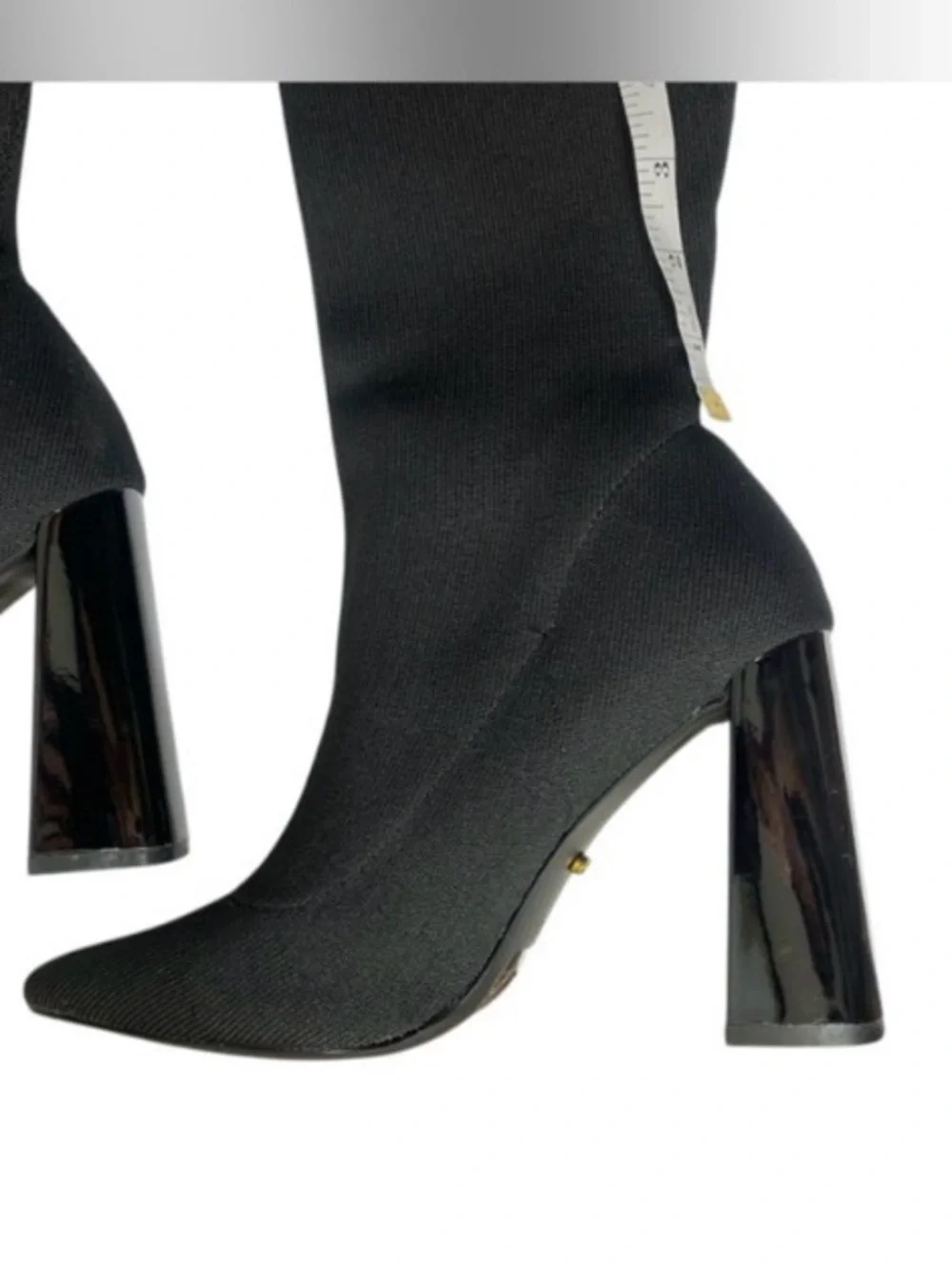 Cape Robbin Flo-A Black Stretch Thigh High Boots Block Heel Size 8 NIB